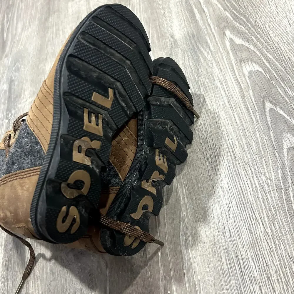 Sorel Lexie Wedge boot Women’s Brown Lace-Up Wedge Ankle Winter Boots Size 6.5